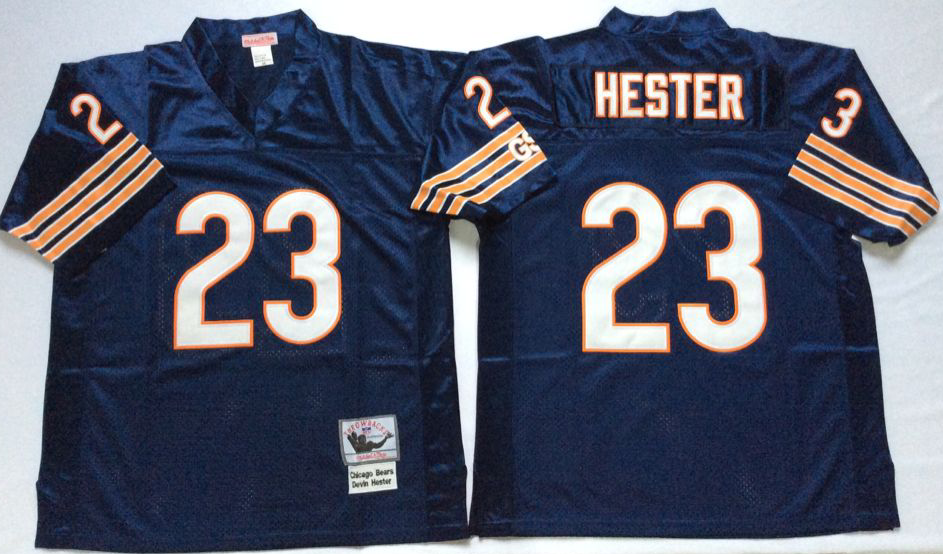Men NFL Chicago Bears 23 Hester blue Mitchell Ness jerseys